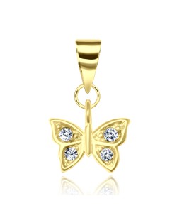 Gold Plated Sweet Butterfly Silver Pendant SPEB-92-GP